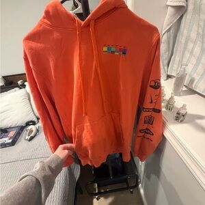 Orange Nike air Graphic Hoodie